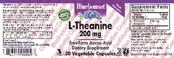 Bluebonnet L-Theanine 200 mg - supplement