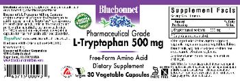 Bluebonnet L-Tryptophan 500 mg - supplement