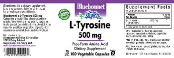 Bluebonnet L-Tyrosine 500 mg - supplement