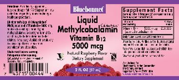 Bluebonnet Liquid CellularActive Methylcobalamin Vitamin B12 5000 mcg Natural Raspberry Flavor - supplement