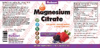 Bluebonnet Liquid Magnesium Citrate Mixed Berry Flavor - supplement