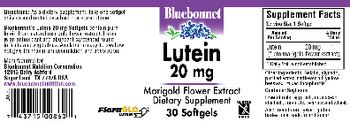 Bluebonnet Lutein 20 mg - supplement