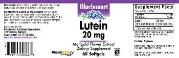 Bluebonnet Lutein 20 mg - supplement