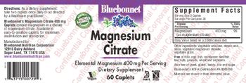 Bluebonnet Magnesium Citrate - supplement