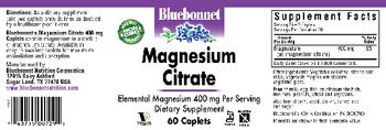 Bluebonnet Magnesium Citrate 400 mg - supplement