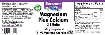 Bluebonnet Magnesium Plus Calcium 2:1 Ratio - supplement
