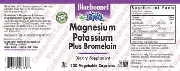 Bluebonnet Magnesium Potassium plus Bromelain - supplement