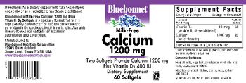 Bluebonnet Milk-Free Calcium 1200 mg - supplement