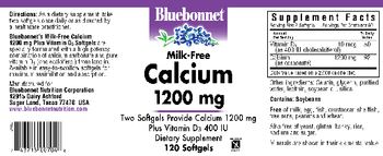Bluebonnet Milk-Free Calcium 1200 mg - supplement