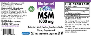 Bluebonnet MSM 1000 mg - supplement