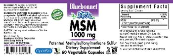 Bluebonnet MSM 1000 mg - supplement
