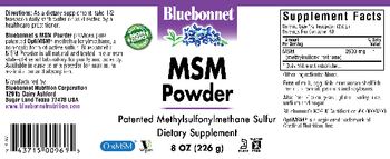 Bluebonnet MSM Powder - supplement