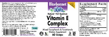 Bluebonnet Natural Full Spectrum Vitamin E Complex - supplement