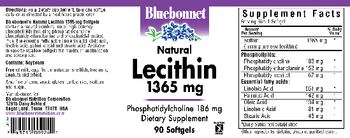 Bluebonnet Natural Lecithin 1365 mg - supplement