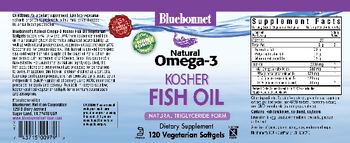 Bluebonnet Natural Omega-3 Kosher Fish Oil - supplement