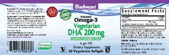 Bluebonnet Natural Omega-3 Vegetarian DHA 200 mg - supplement