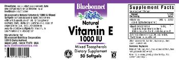 Bluebonnet Natural Vitamin E 1000 IU - supplement
