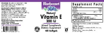 Bluebonnet Natural Vitamin E 200 IU - supplement