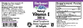 Bluebonnet Natural Vitamin E 200 IU - supplement