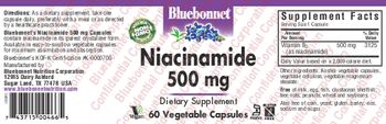 Bluebonnet Niacinamide 500 mg - supplement