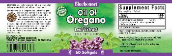 Bluebonnet Oil Of Oregano Leaf Extract - herbal supplement