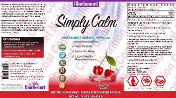 Bluebonnet Simply Calm Mind & Body Serenity Formula Cherry Flavor - supplement