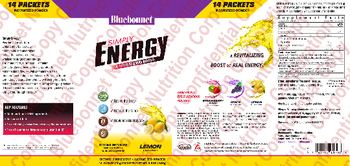 Bluebonnet Simply Energy Lemon Flavor - supplement
