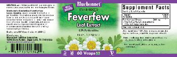 Bluebonnet Standardized Feverfew Leaf Extract - herbal supplement