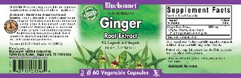 Bluebonnet Standardized Ginger Root Extract - herbal supplement