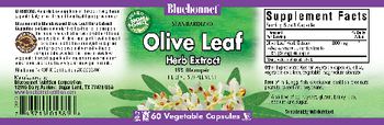Bluebonnet Standardized Olive Leaf Herb Extract - herbal supplement