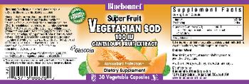 Bluebonnet Super Fruit Vegetarian SOD 100 IU Cantaloupe Fruit Extract - supplement