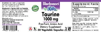 Bluebonnet Taurine 1000 mg - supplement