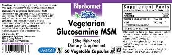 Bluebonnet Vegetarian Glucosamine MSM - supplement