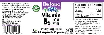 Bluebonnet Vitamin B6 100 mg - supplement