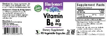 Bluebonnet Vitamin B6 50 mg - supplement