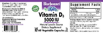 Bluebonnet Vitamin D3 5000 IU - supplement