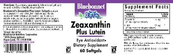 Bluebonnet Zeaxanthin Plus Lutein - supplement