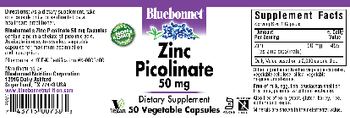 Bluebonnet Zinc Picolinate 50 mg - supplement