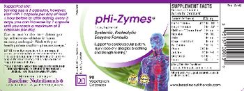 BN Baseline Nutritionals pHi-Zymes - supplement