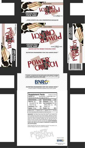 BNRG Bionutritional Research Group Power Crunch Cookies & Creme - 
