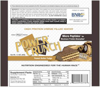 BNRG Bionutritional Research Group Power Crunch Peanut Butter Fudge - 