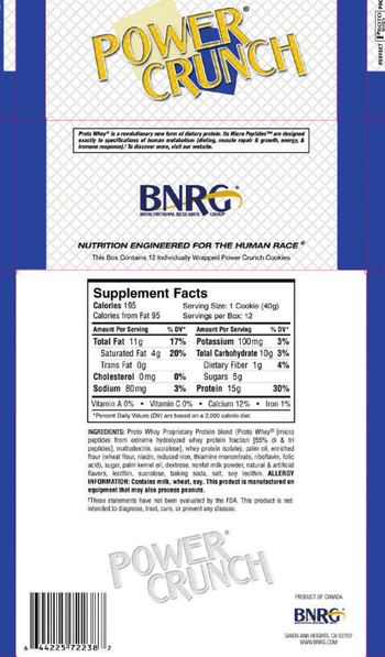 BNRG Bionutritional Research Group Power Crunch - 