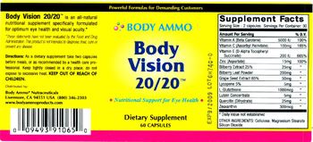 Body Ammo Body Vision 20/20 - supplement