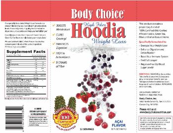 Body Choice High Fiber Hoodia Weight Loss Acai Flavor - a liquid supplement