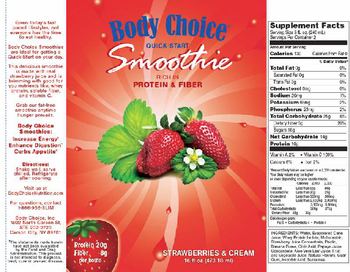 Body Choice Quick-Start Smoothie Strawberries & Cream - 