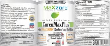 Body Dynamics MaxZorb Nutrition CurcuMaxPlus - supplement