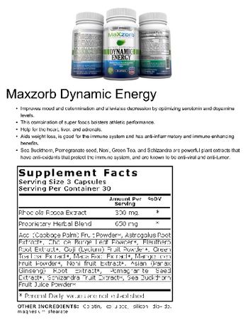 Body Dynamics MaxZorb Nutrition Dynamic Energy - supplement