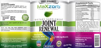 Body Dynamics MaxZorb Nutrition Joint Renewal - supplement
