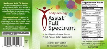 Body Ecology Assist Full Spectrum - high potency supplement