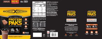 Body Fortress Protein Paks Chocolate - supplement